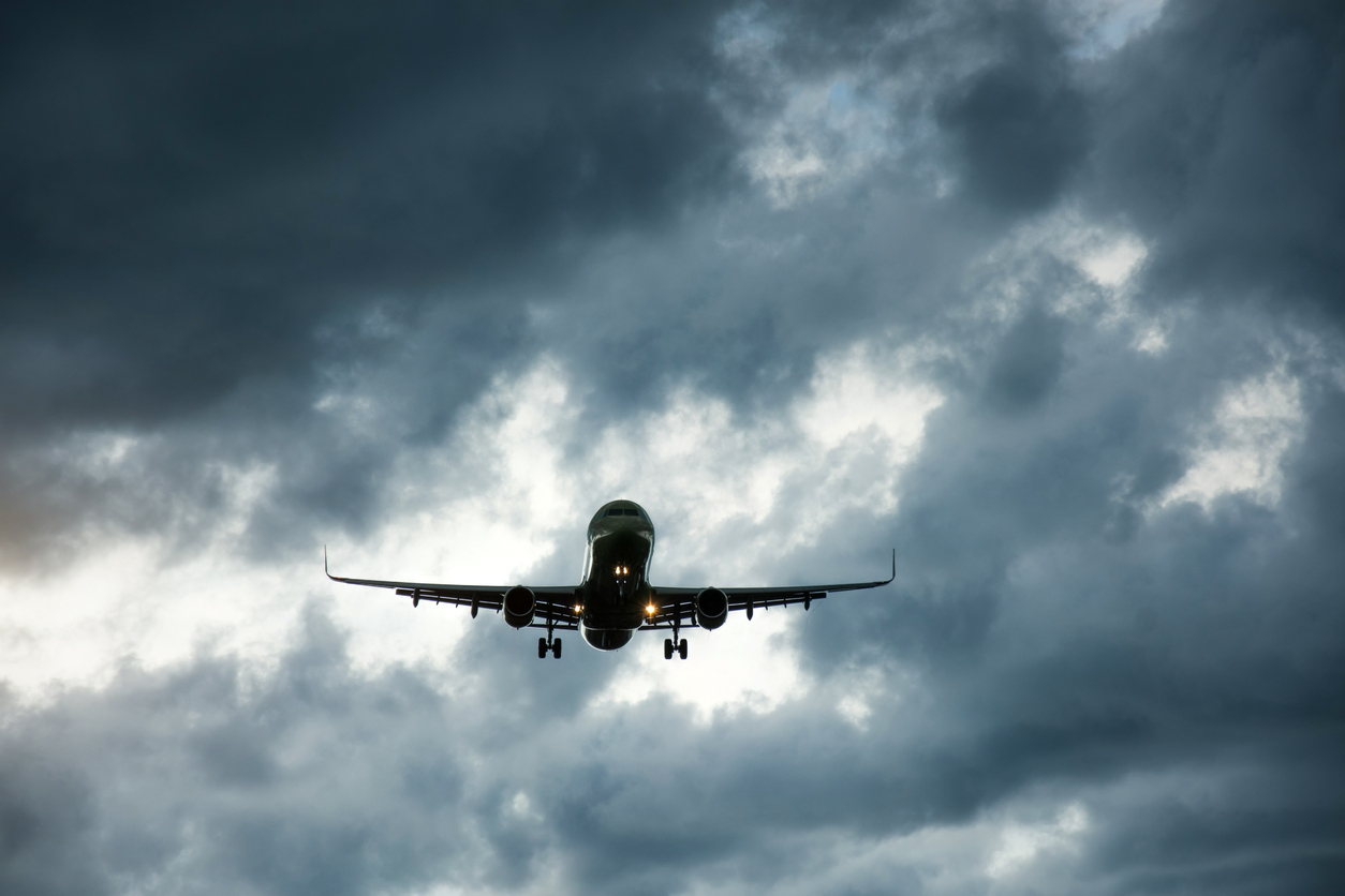 Plane flying