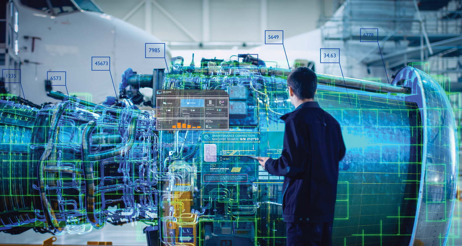 Image of a person and technology