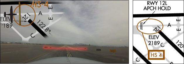 Inline taxiway from TWY A to threshold. Pilots cross RWY 12L approach hold markings without authorization, or incorrectly depart on TWY A.