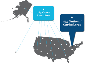 509 National Capital Area locations and 211 other locations