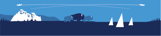 illustration of two planes flying over farmland