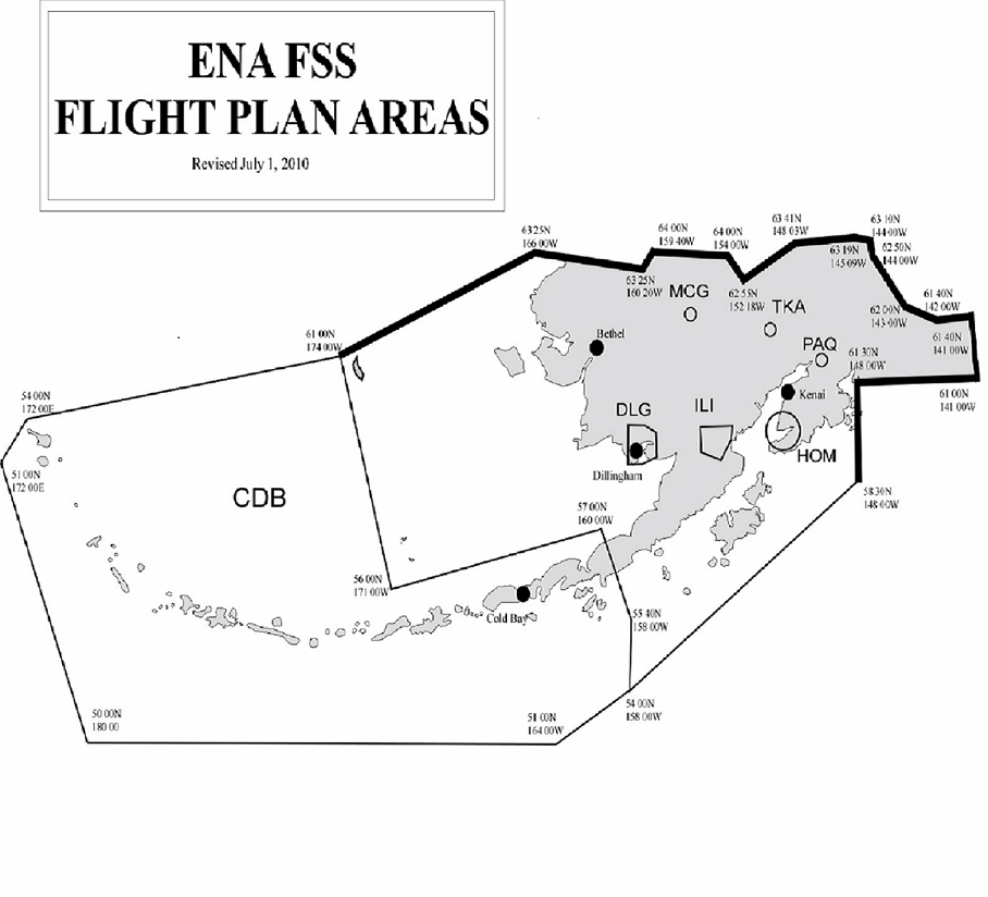 Kenai FSS Flight Plan Areas