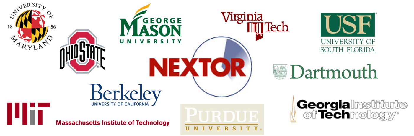 NEXTOR research partner university logos