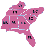 Map of Atlanta FIFO area.