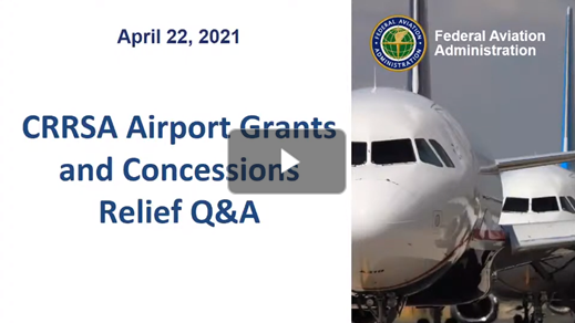 CRRSA Airport Grants and Concessions Relief