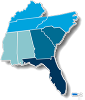 Map of the F A A Southern Region
