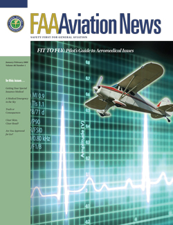 FAA Safety Briefing - January/February 2009 Pilot's Guide to Aeromedical Issues
