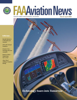 FAA Safety Briefing - March/April 2009 Technology Soars Into Tomorrow