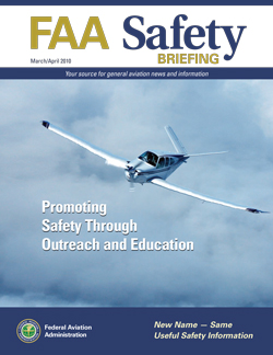 FAA Safety Briefing - March/April 2010 Promoting Safety Through Outreach and Education