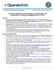 •	Did you know crewmembers should use PackSafe exemptions also?  Fact Sheet: Dangerous Goods Exceptions for Passengers and Crewmembers Traveling with Baggage