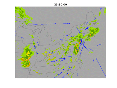 Animated GIF of flights