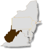 Eastern region map highlighting the states of the Beckley AFO
