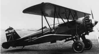 1930, Stearman C-3B biplane.