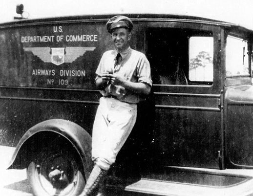 1930s Dusty Rhodes Department of Commerce Airways Division mechanic for lights and airfields