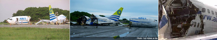 "Wreckage photos from Aires Airlines Flight 8250"