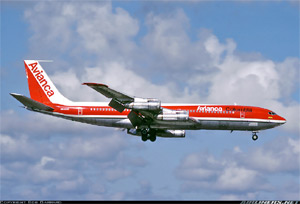 "Photo of an Avianca 707 Photo copyright Bob Garrard - used with permission"