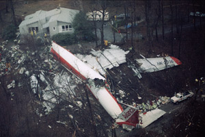 "Overhead view of accident site"