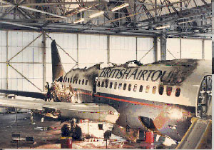 "Photo of British Airtours Flight KT28M fuselage"