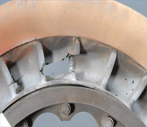 "Stator vane burn-through"