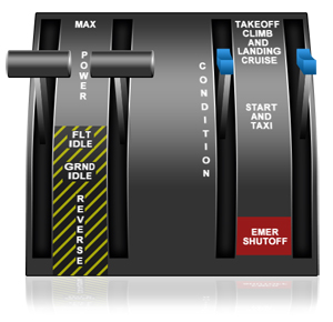 "Illustration of TPE331 Engine Controls"