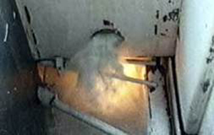 "Photo of ignition after spark"