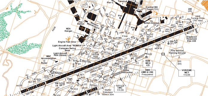 "Diagram of Manchester Airport Runway"