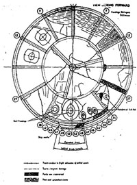 "Reconstruction diagram of Vickers Vanguard aft pressure bulkhead"
