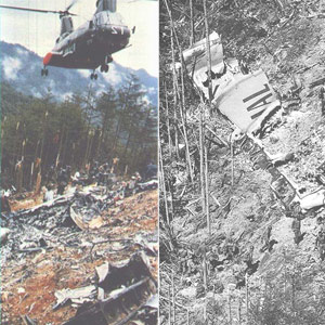 "Photos of Japan Airlines Flight 123 Crash Site"