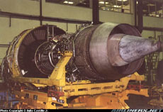 "Photo of CF6 engine on engine stand Photo Copyright Julio Castillo - used with permission"