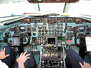 "Photo of DC-9 cockpit"