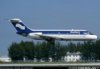 "Photo of Southern Airways DC-9 Photo copyright Bob Gerrard - used with permission"