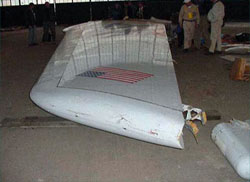 "Flight 587 Vertical Stabilizer - NTSB Photo"