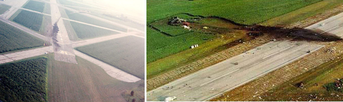 "Photos of UAL 232 Initial Touchdown Area"