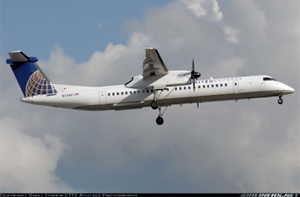 "Photo of Colgan Bombardier DHC-8-400 Photo copyright Nigel Harris - used with permission"