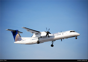 "Photo of accident airplane Bombardier DHC-8-400, N200WQ Photo copyright Eric Trum - used with permission"