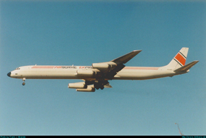 "Photo of Airborne Express DC-8-63 Photo copyright Frank J. Mirande - used with permission"