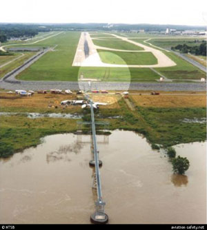 "Photo of American Airlines Flight 1420 runway crash site -NTSB"