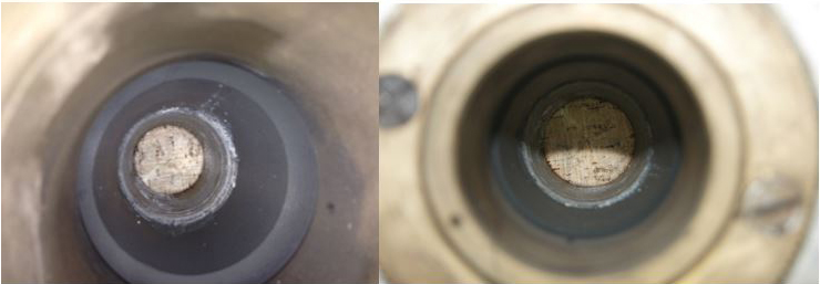 "Photos of an installed taper bore cork - Photos provided by Pacific Propeller International"