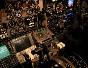 "FAA photo taken in an American Airlines DC-9-82 simulator"