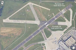 "Photo of Bluegrass Airport, Figure 2 in the NTSB Accident Report"