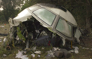 "Photo of accident wreckage"