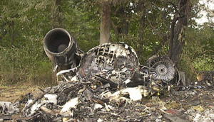 "Photo of accident wreckage"
