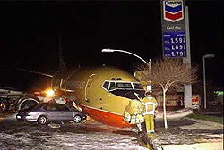 "Photo of Southwest Airlines runway overrun"