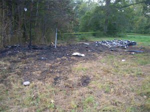 "Photo of CEN10FA509 wreckage - NTSB"