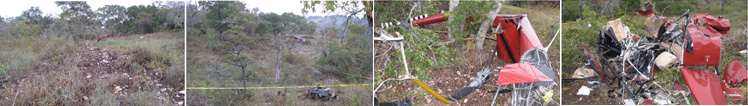"Photos of CEN13FA010 wreckage from accident site - NTSB Docket"