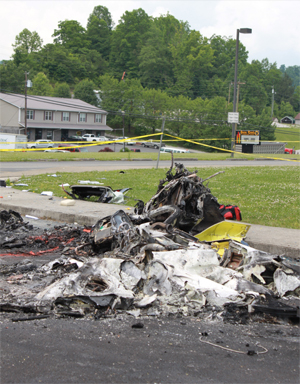 "Photo of ERA13FA273 wreckage - NTSB"