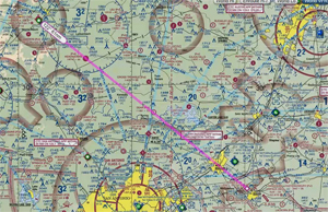 "Map of Accident Flight Route"