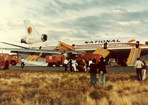"Photo of National DC-10 safe landing after incident"
