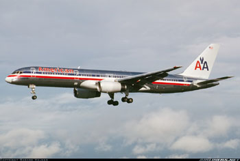 "Photo of the accident airplane (N651AA) on approach to Miami in 1991 Photo copyright Gerard Helmer - used with permission"