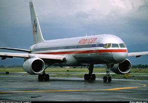 "Photo of the accident airplane (N651AA) on the ground at Mexico City in 1995 Photo copyright Robert M. Campbell - used with permission"